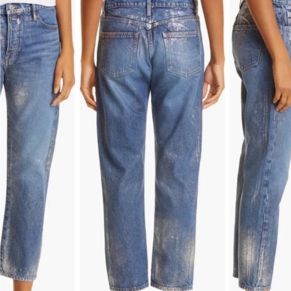 Frame Silver Crinkle Women's Jeans